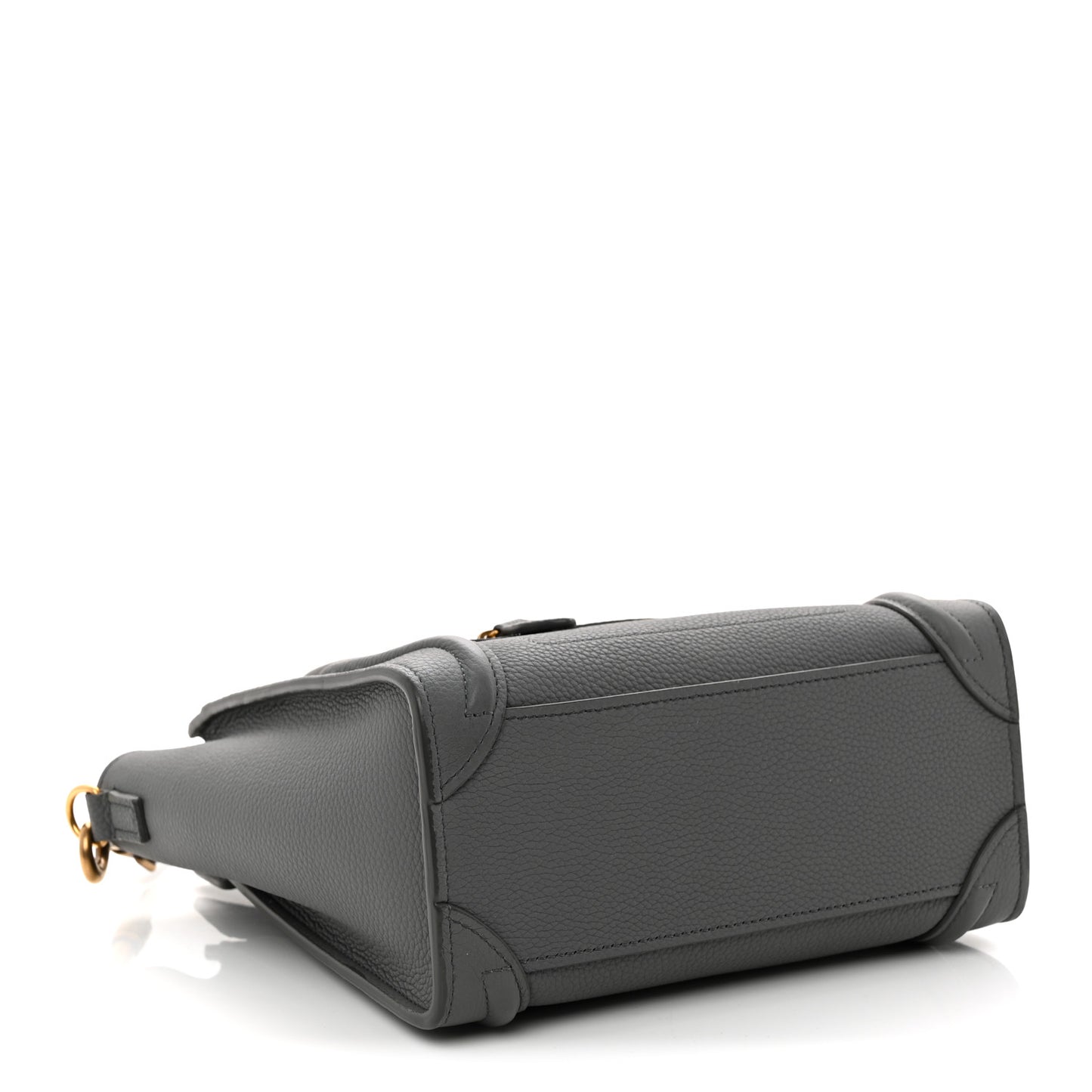 Drummed Calfskin Nano Luggage  Kohl