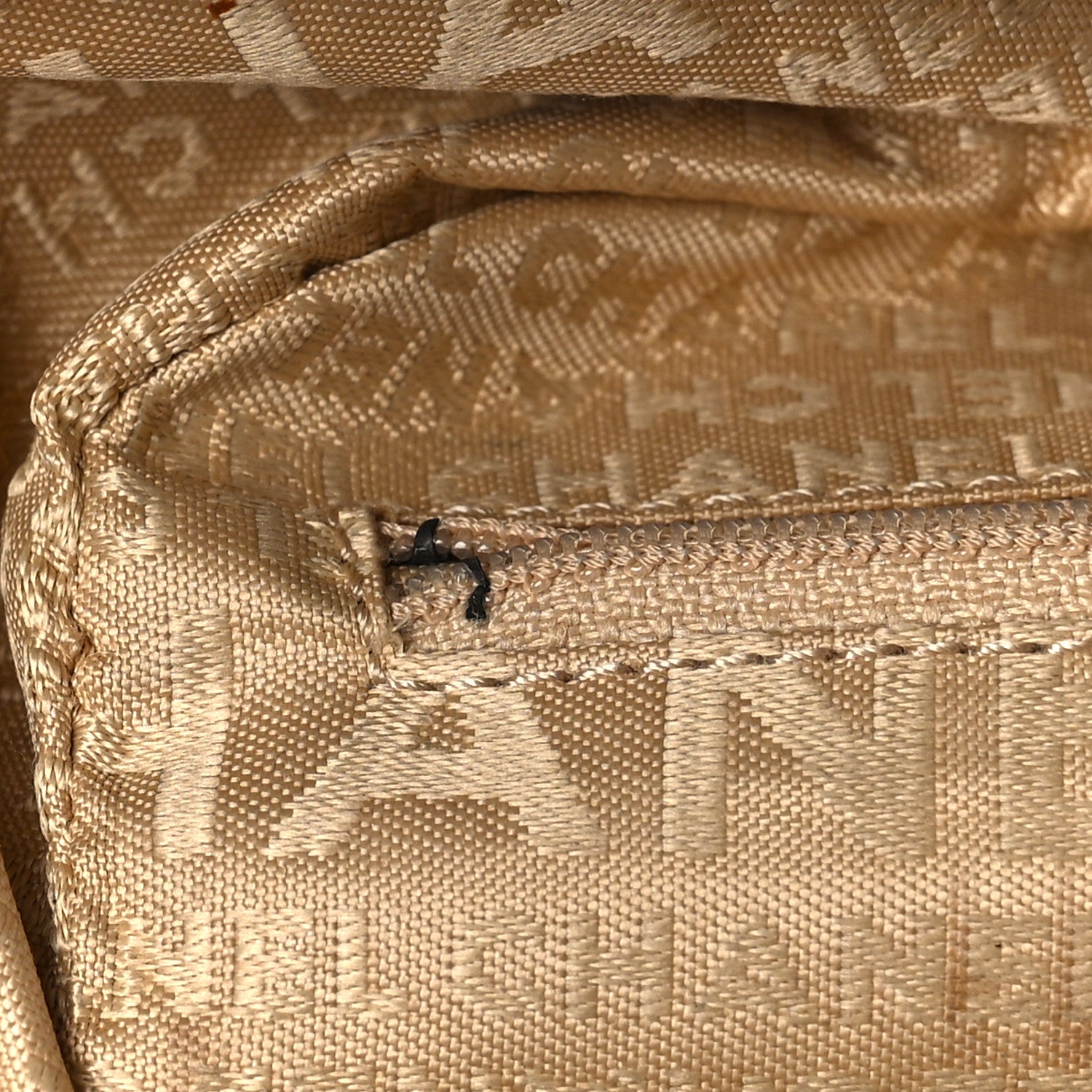 Chanel Caviar Square Stitched Bowler Beige 8 of 12