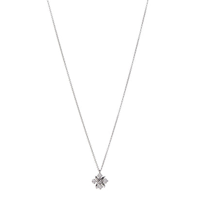 Tiffany Platinum Diamond Schlumberger Lynn Pendant Necklace 1 of 8