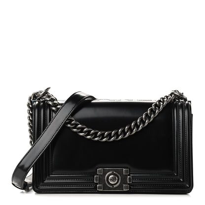 Chanel Glazed Calfskin Medium Boy Flap Black 1 of 12