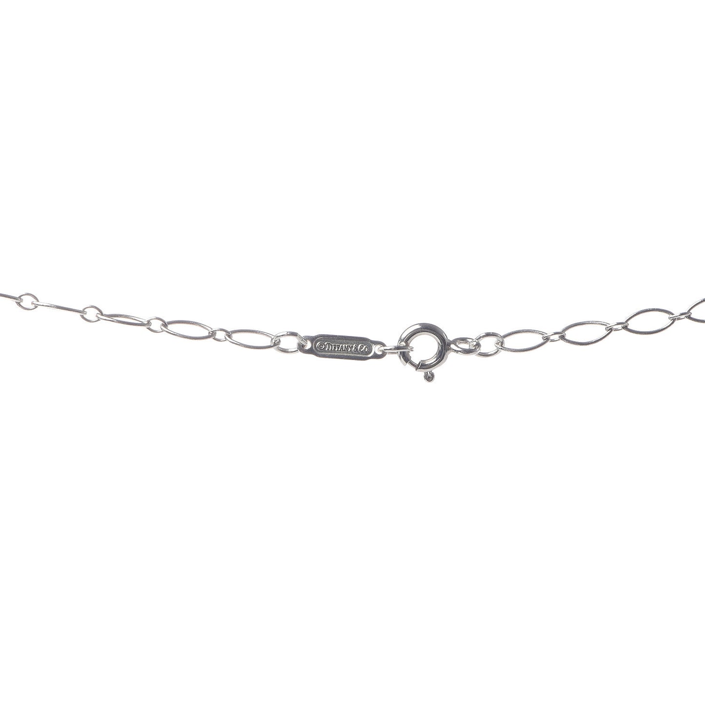 Sterling Silver Diamond Large Daisy Key Pendant Link Necklace