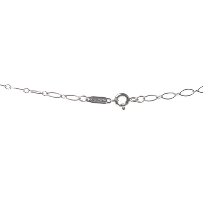 Tiffany Sterling Silver Diamond Large Daisy Key Pendant Link Necklace 5 of 6