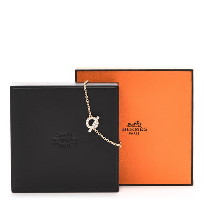 Hermes 18K Rose Gold Diamond Finesse Bracelet ST 4 of 4