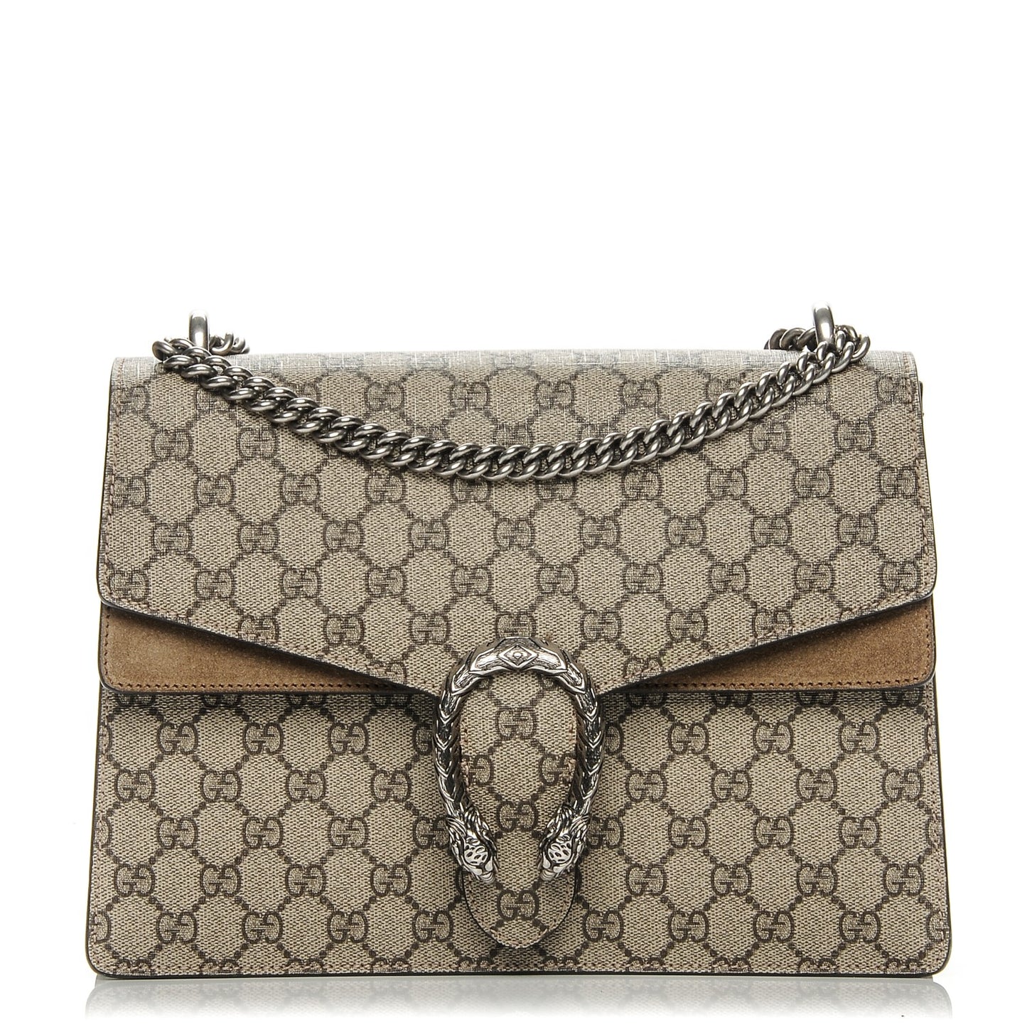 GG Supreme Monogram Medium Dionysus Shoulder Bag Taupe
