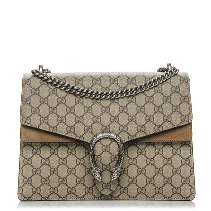 Gucci GG Supreme Monogram Medium Dionysus Shoulder Bag Taupe 1 of 8