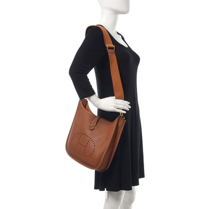 Hermes Taurillon Clemence Evelyne III PM Gold 2 of 10