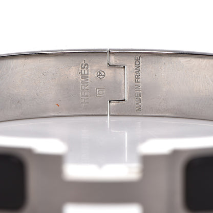 Hermes Matte Enamel Narrow Clic Clac HH Bracelet GM Black 3 of 5