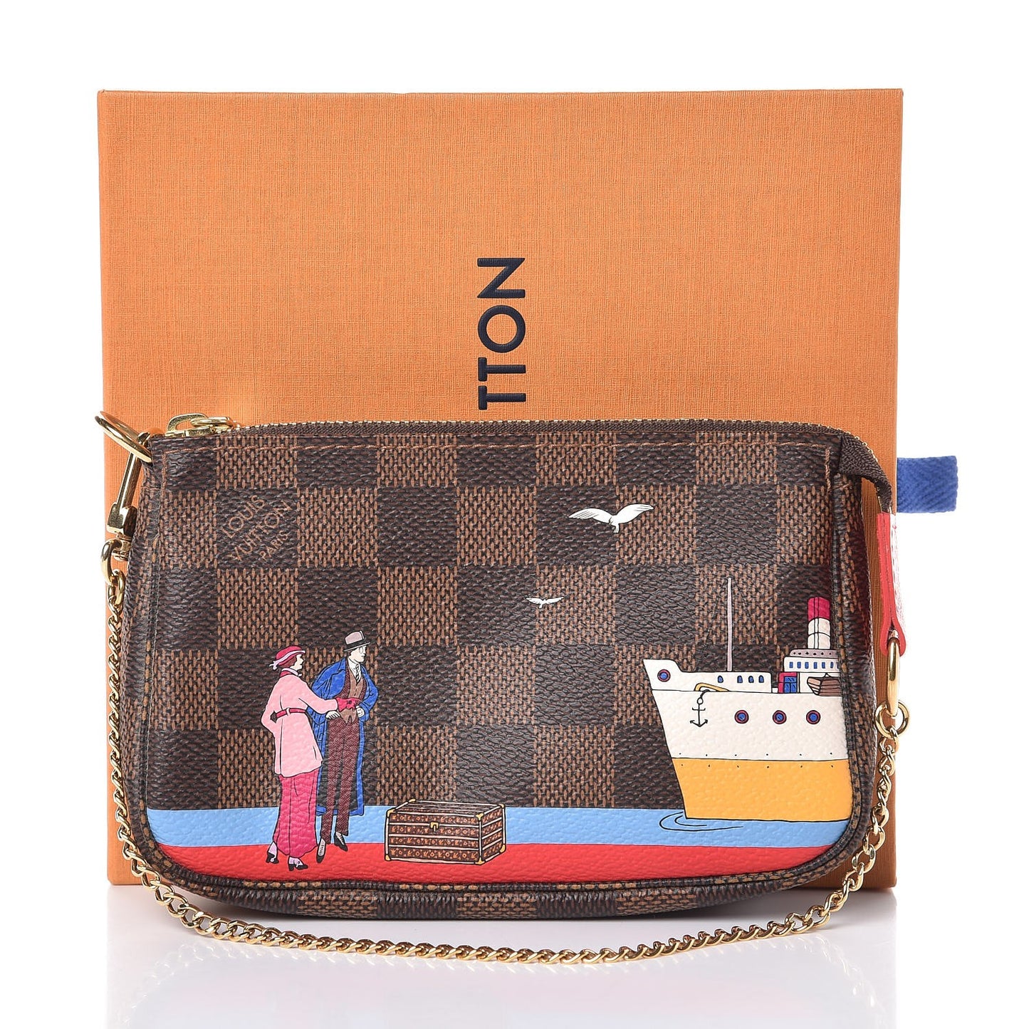 Damier Ebene 2016 Christmas Animation Mini Pochette Accessories