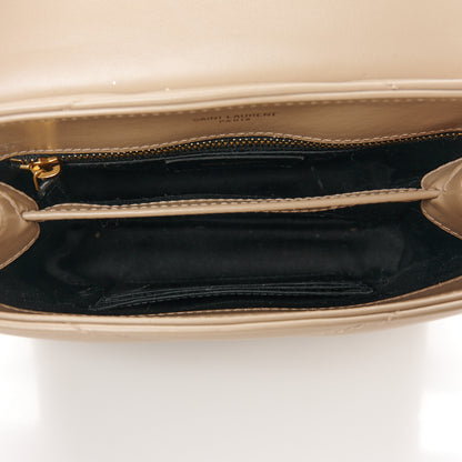 Saint Laurent Calfskin Y Quilted Monogram Toy Loulou Crossbody Bag Dark Beige 5 of 11