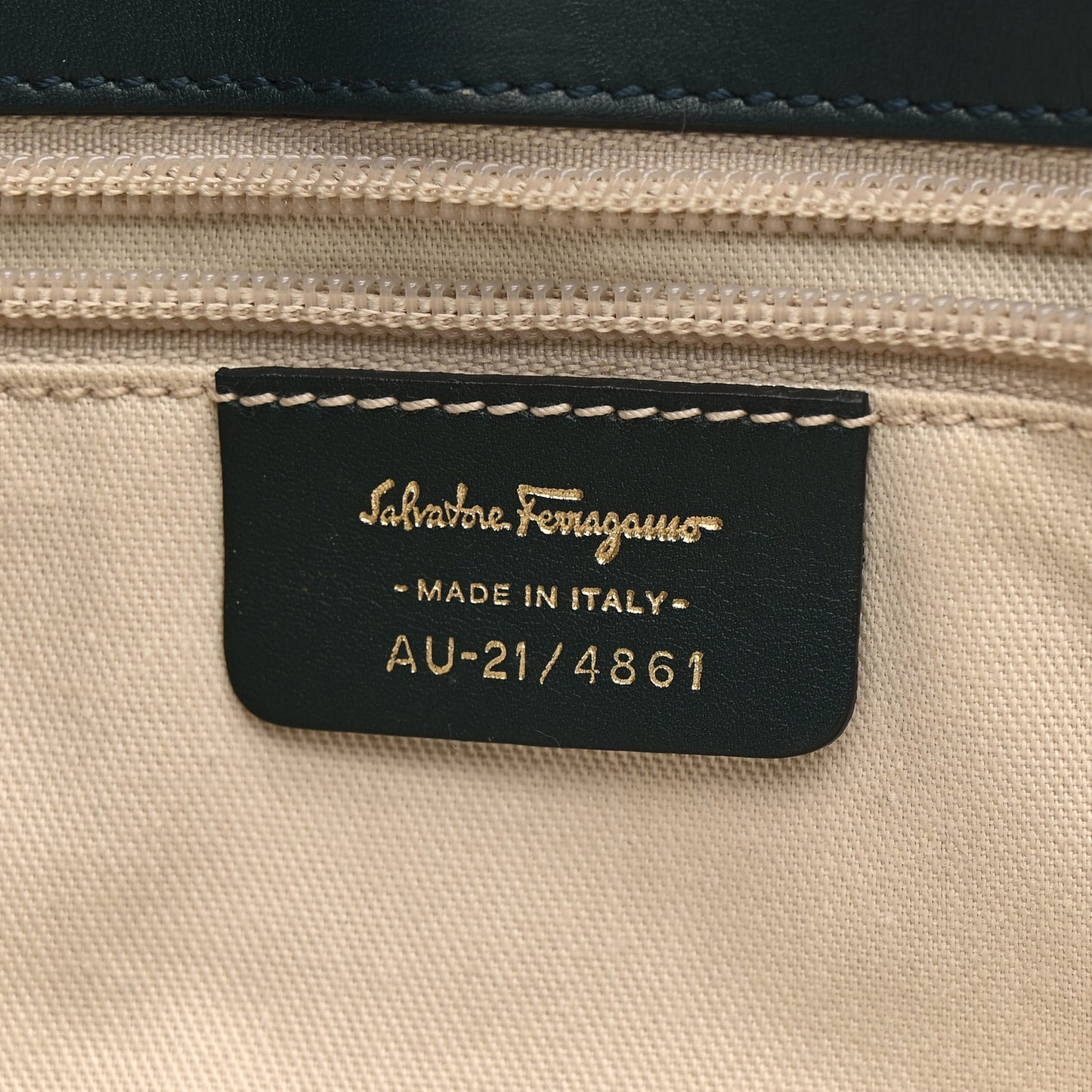 Calfskin Small Fanisa Gancini Hobo Green