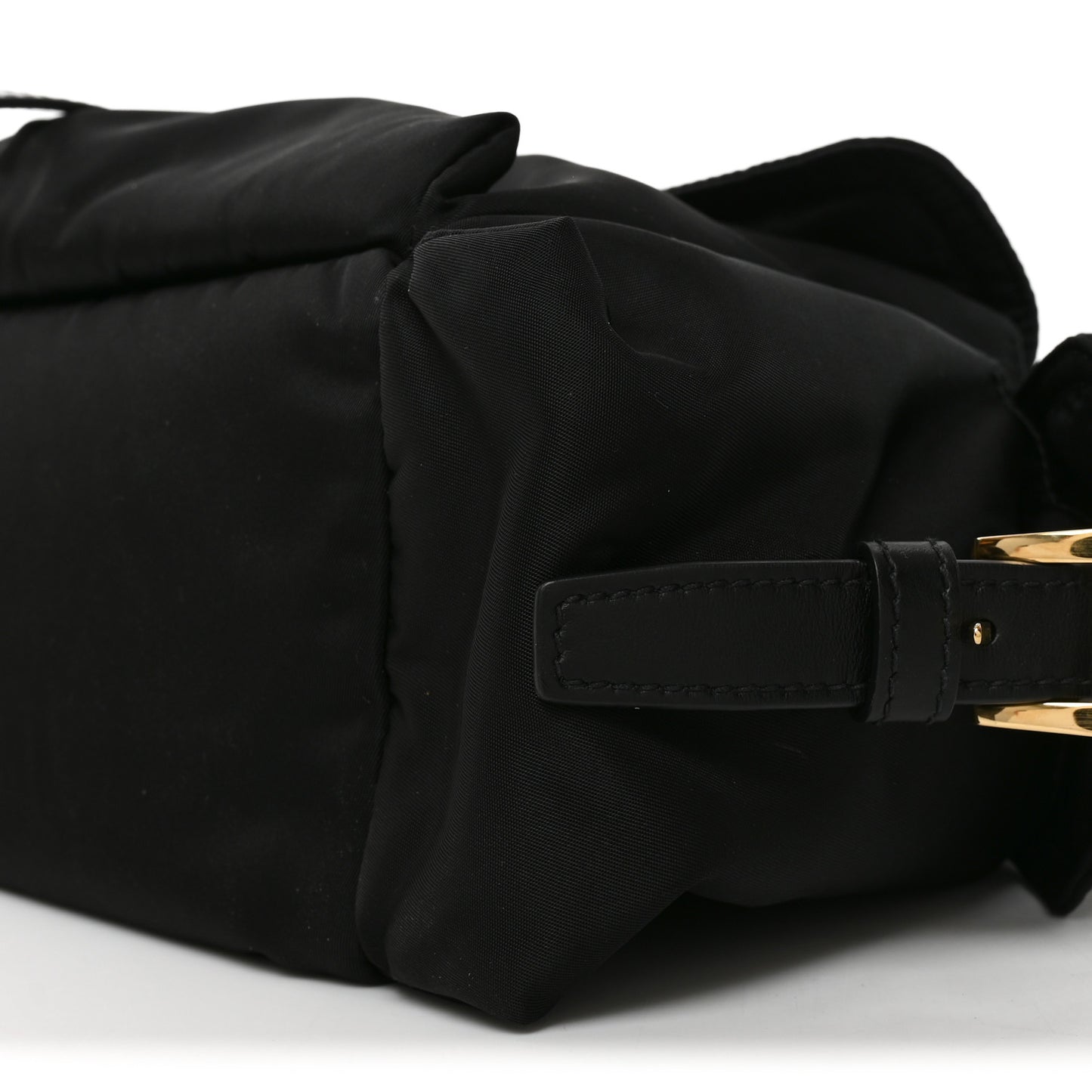 Re-Nylon Triangle Medium Explore Tote Black