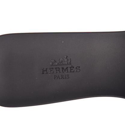 Hermes Rubber Aloha Sandals 37 Black 7 of 8