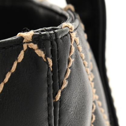 Chanel Calfskin Contrast Stitch Surpique Tote Black 11 of 15