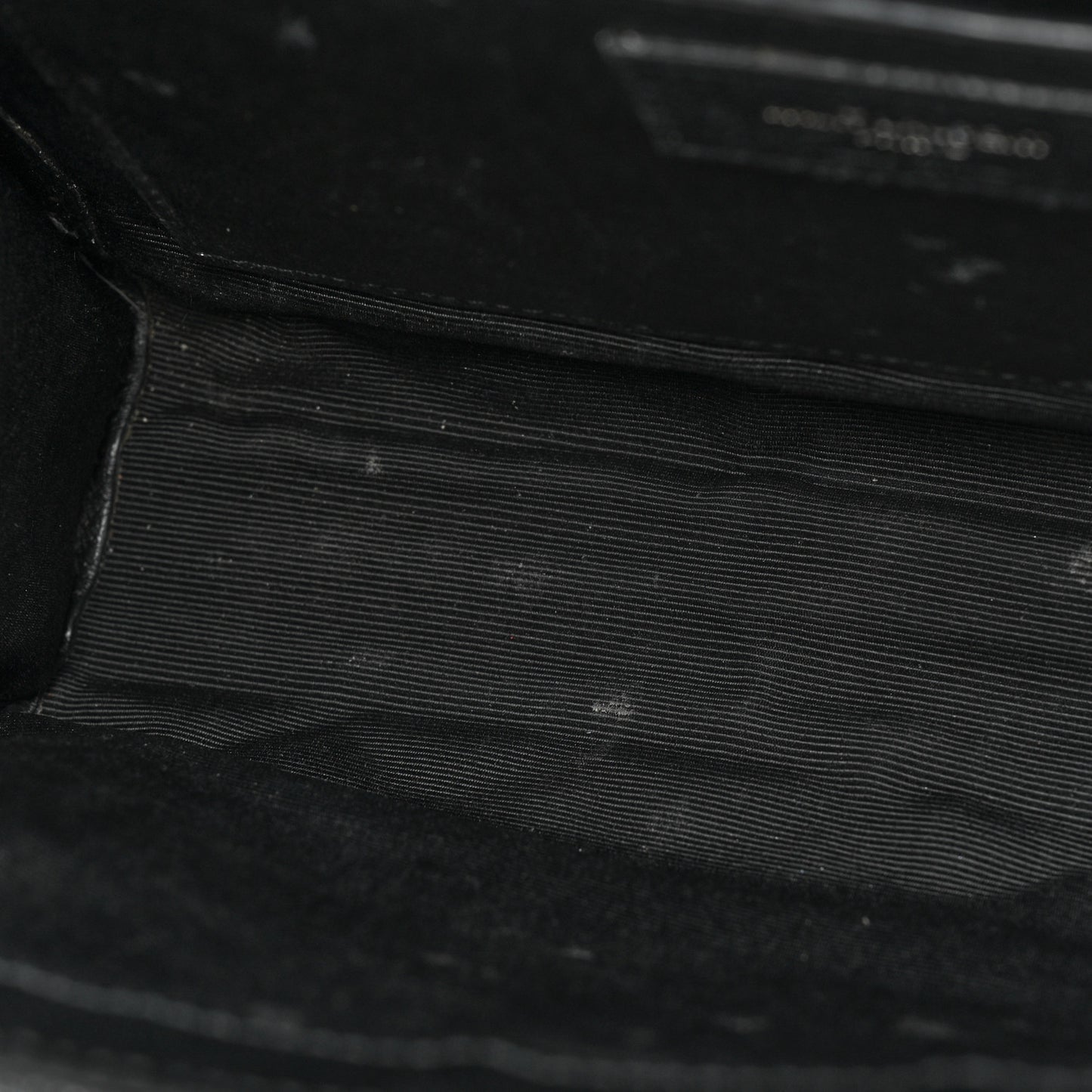 Grain De Poudre Textured Mixed Matelasse Triquilt Medium Monogram Monochrome Satchel Black