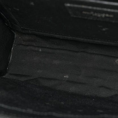 Saint Laurent Grain De Poudre Textured Mixed Matelasse Triquilt Medium Monogram Monochrome Satchel Black 11 of 15