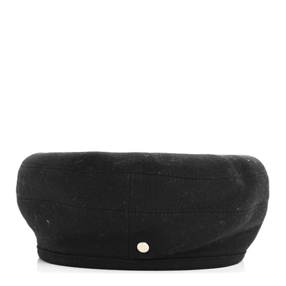Hermes Cashmere Saint Honore Drap Beret 57 Black 6 of 8