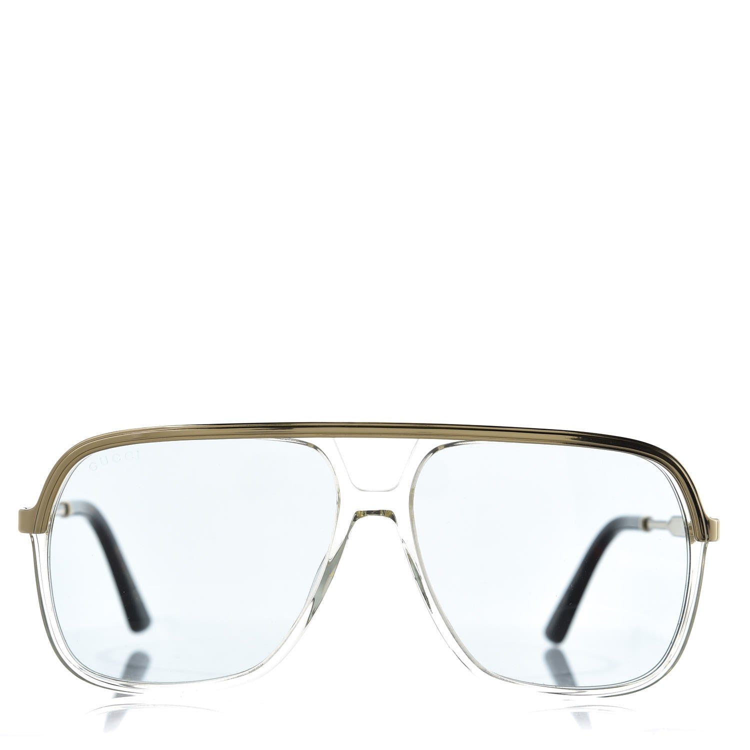 Gucci Squared Aviator GG Sunglasses GG0200S Gold 3 of 8