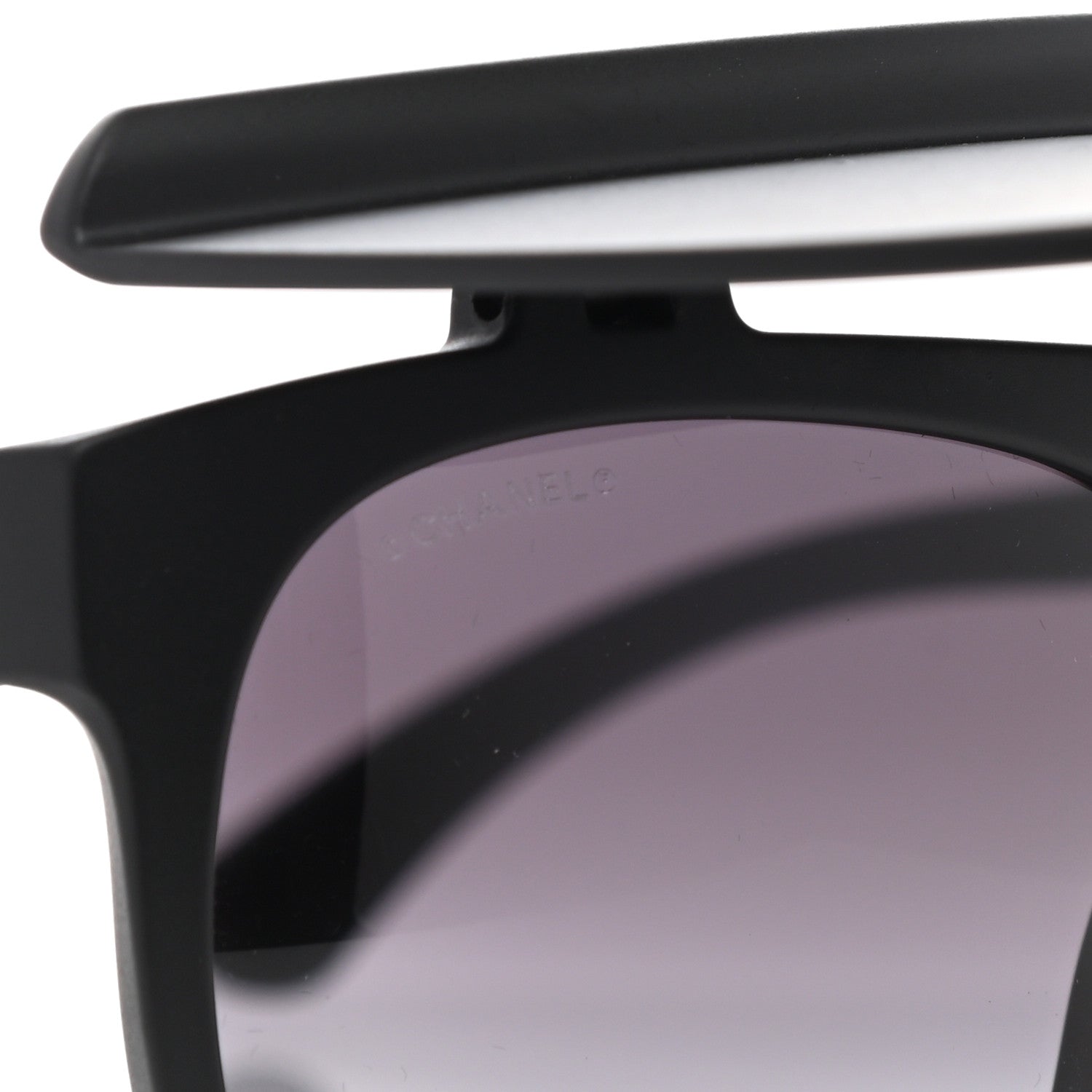 Chanel Acetate Visor Sunglasses 71046 Matte Black 7 of 8