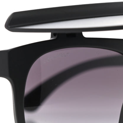 Chanel Acetate Visor Sunglasses 71046 Matte Black 7 of 8