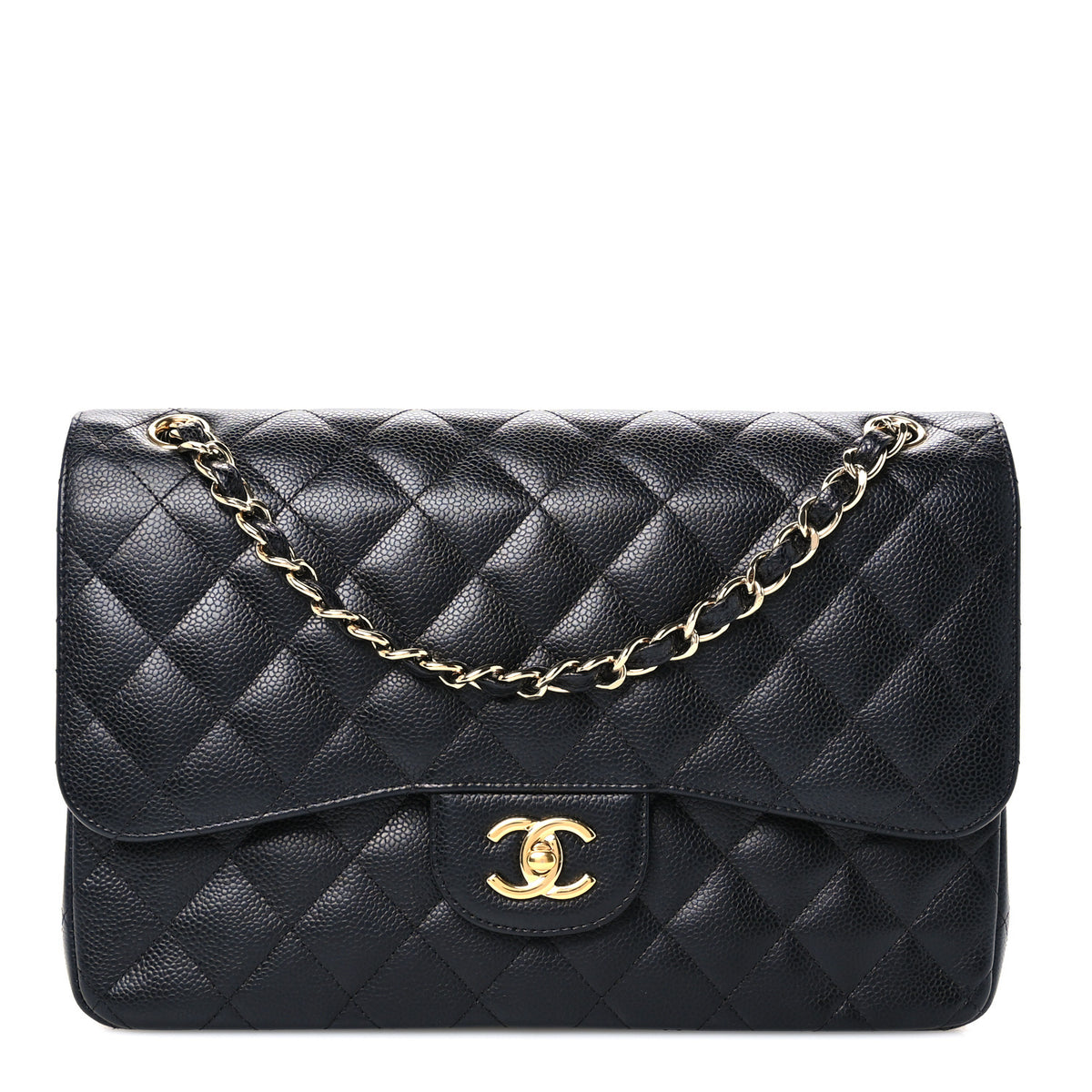 Chanel Caviar Quilted Jumbo Double Flap Black 1 of 11