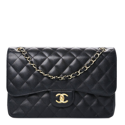 Chanel Caviar Quilted Jumbo Double Flap Black 1 of 11