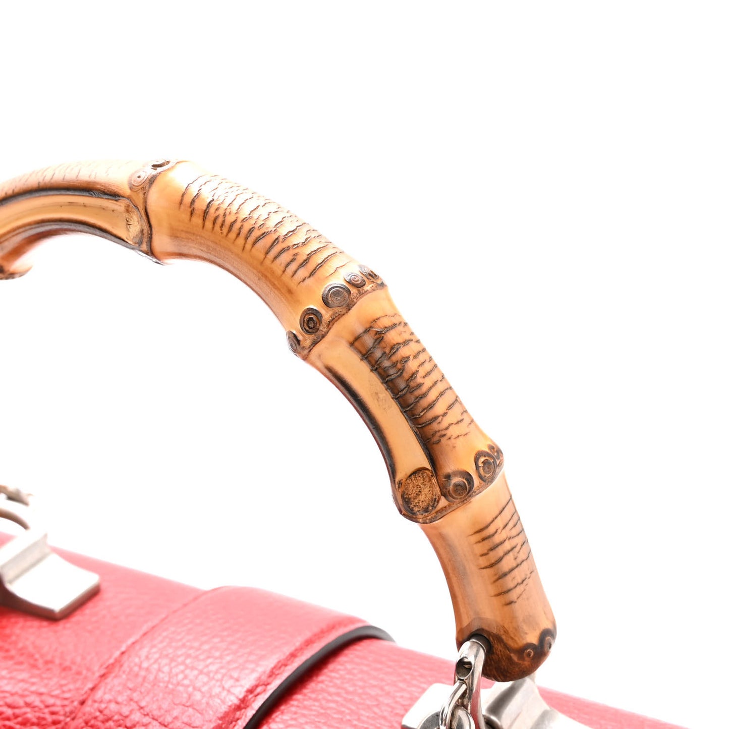 Dollar Calfskin Crystal Web Medium Dionysus Bamboo Top Handle Bag Hibiscus Red Black Diamond