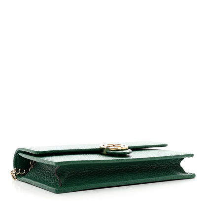 Gucci Dollar Calfskin Interlocking G Chain Wallet Emerald 4 of 9