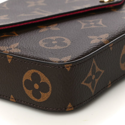 Louis Vuitton Monogram Pochette Felicie Chain Wallet Fuchsia 9 of 14