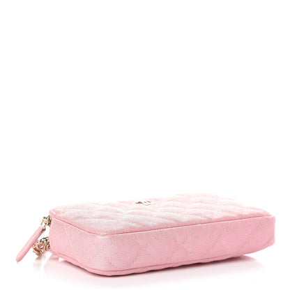 Chanel Iridescent Caviar Quilted Small Clutch With Chain Pink 4 of 13