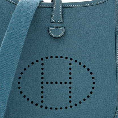 Hermes Taurillon Clemence Evelyne TPM New Blue Jean 8 of 11