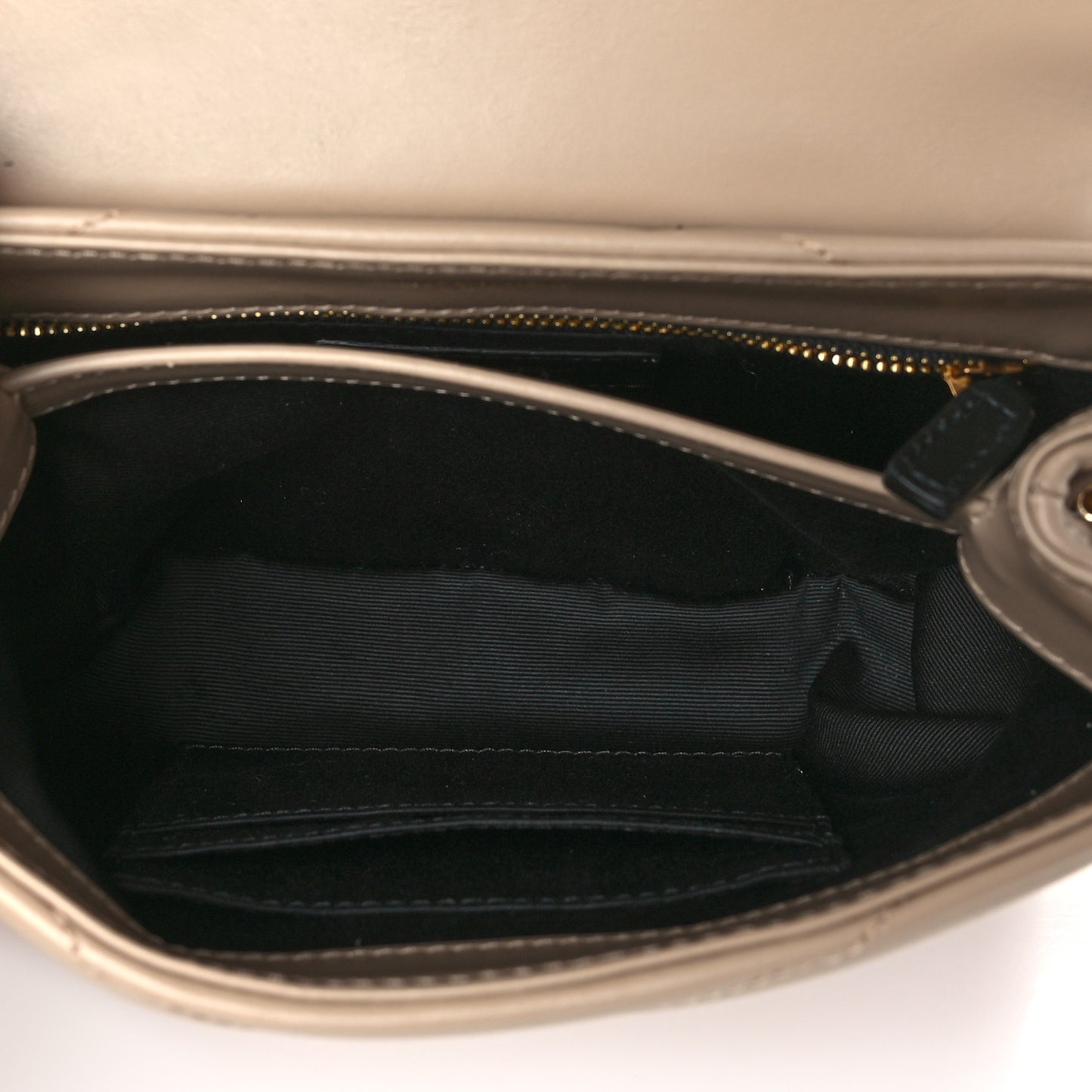 Calfskin Y Quilted Monogram Toy Loulou Crossbody Bag Dark Beige