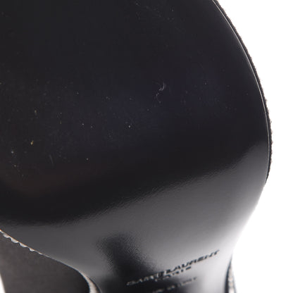Saint Laurent Satin Crystal Embellished Freja 105 Pumps 38.5 Black 9 of 10