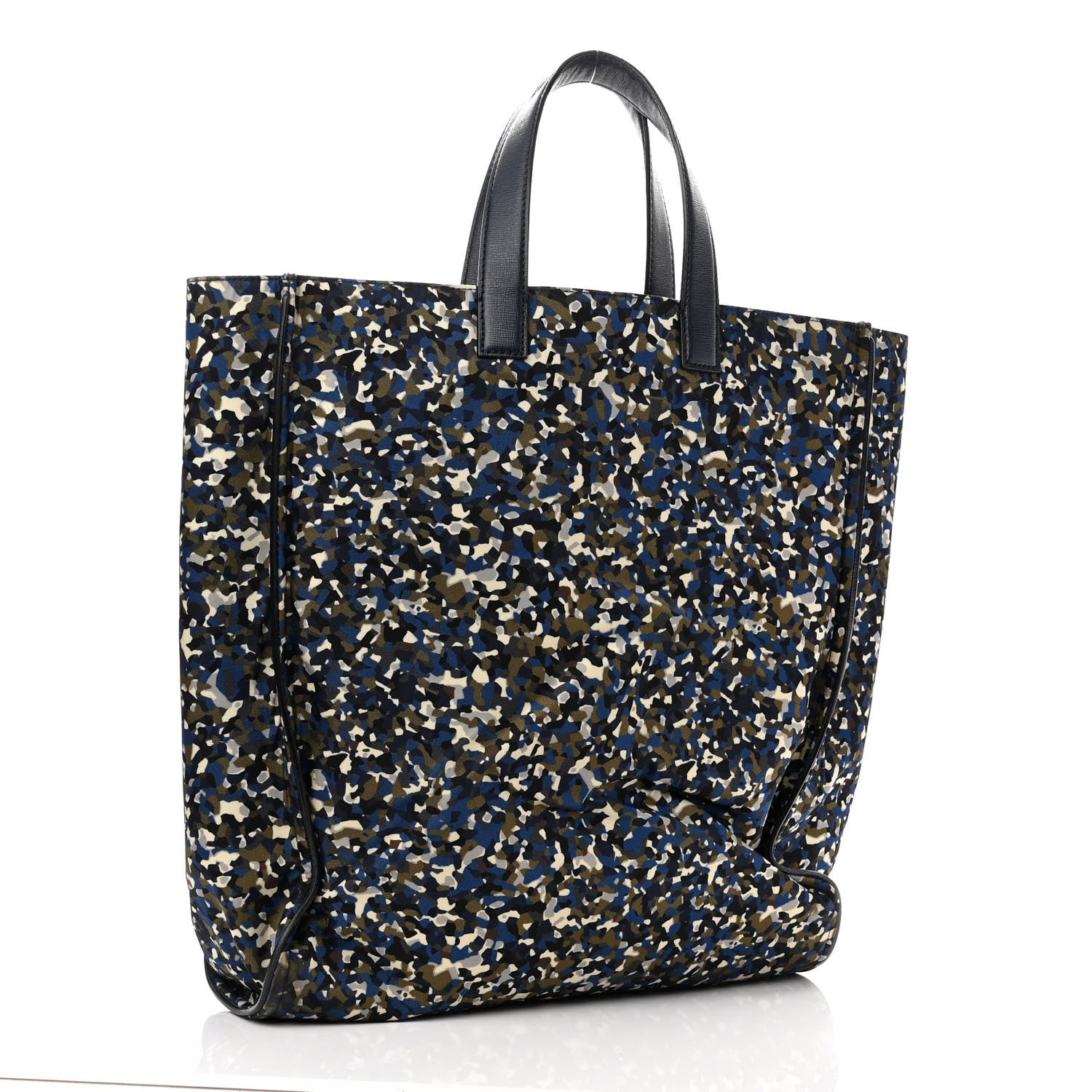 Fendi Nylon Vitello Elite Flamingo Granite Lightning Monster Eyes Vertical Tote Military Lavagna Multicolor 3 of 11
