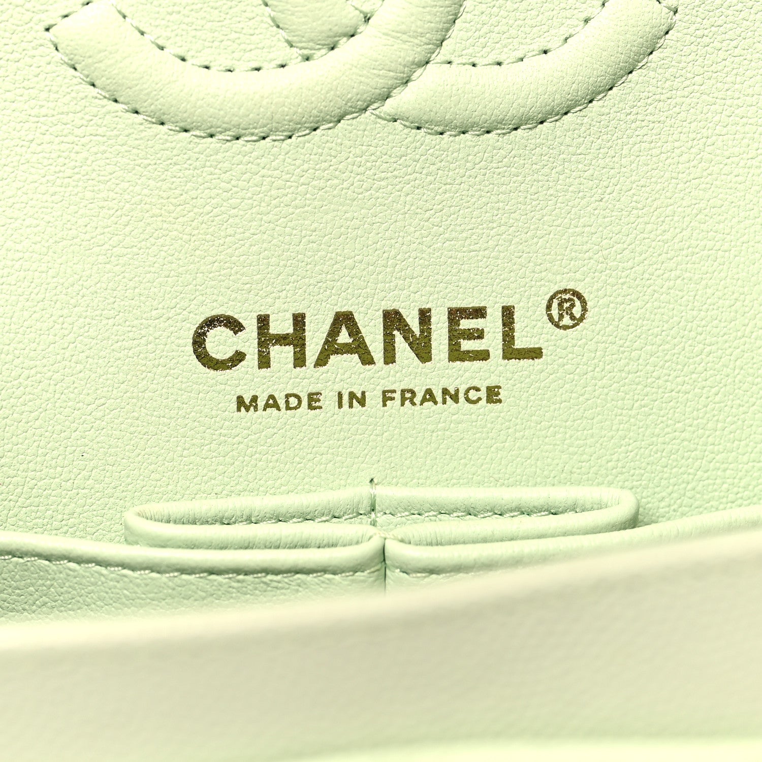 Chanel Caviar Quilted Small Double Flap Light Green 6 of 11