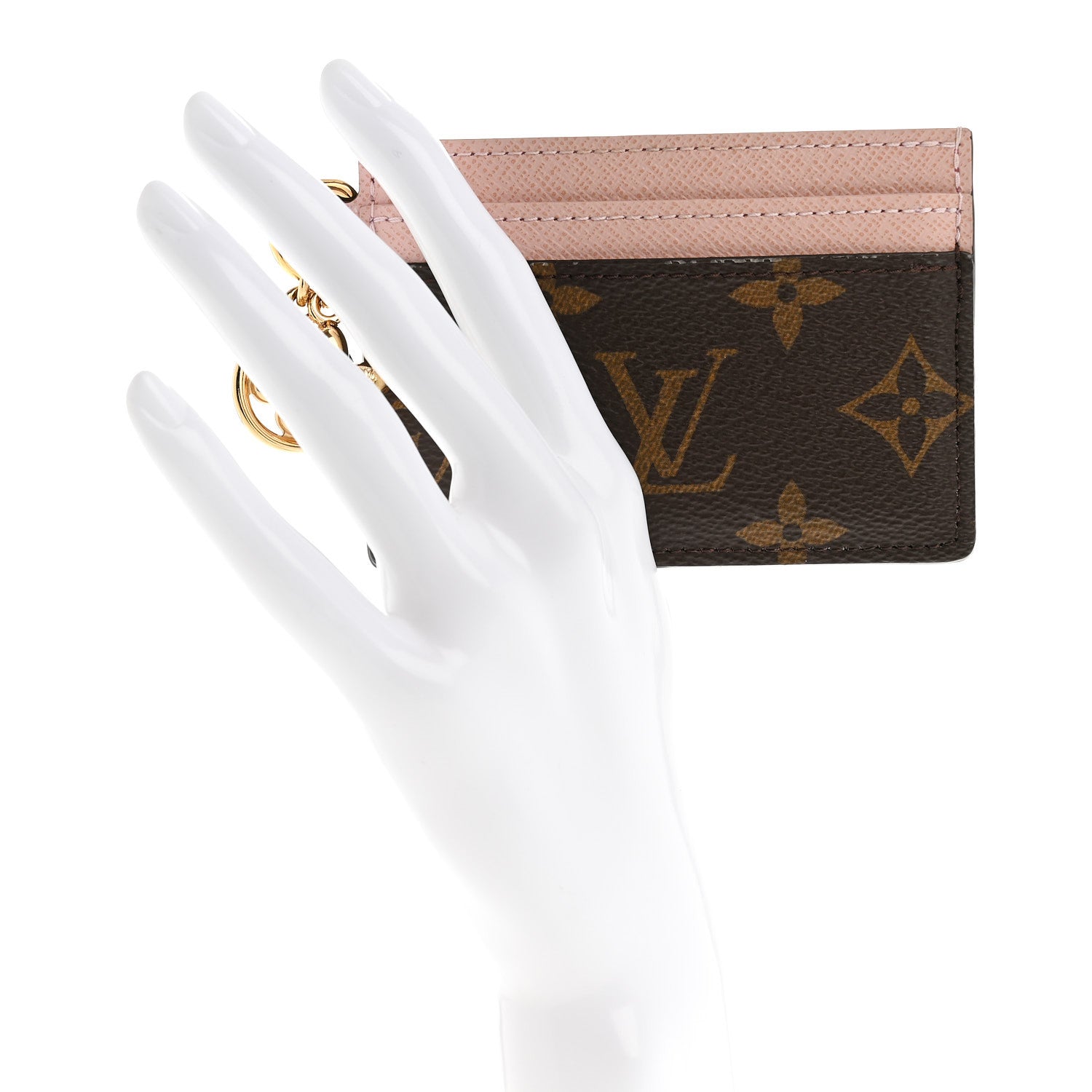 Louis Vuitton Monogram LV Charms Card Holder Rose Ballerine 2 of 6