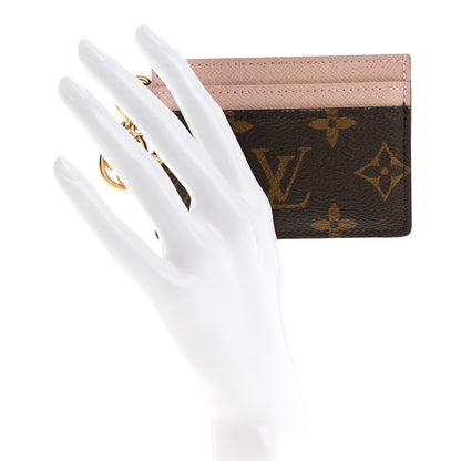 Louis Vuitton Monogram LV Charms Card Holder Rose Ballerine 2 of 6