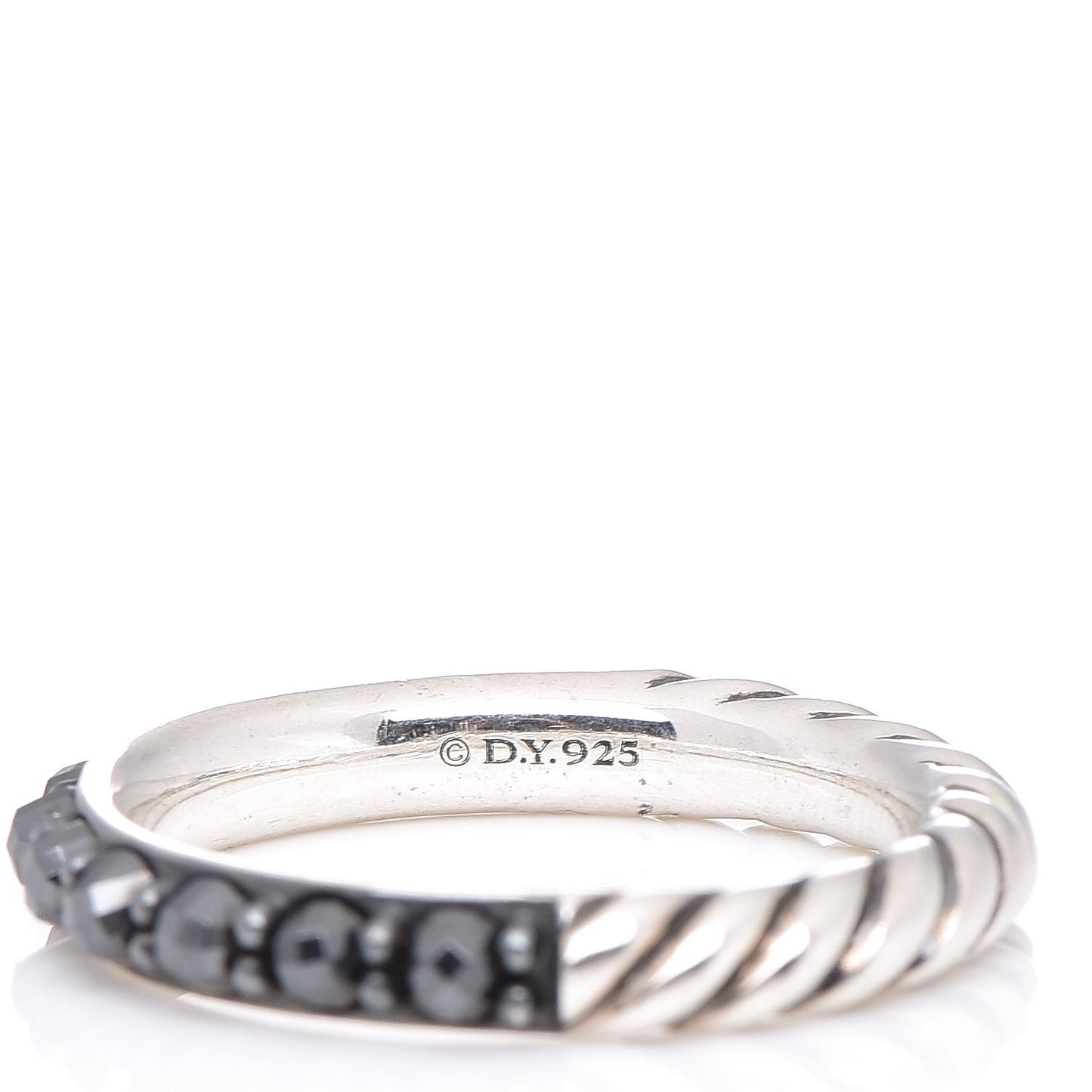 Sterling Silver Hematine Cable Berries Ring 49 5