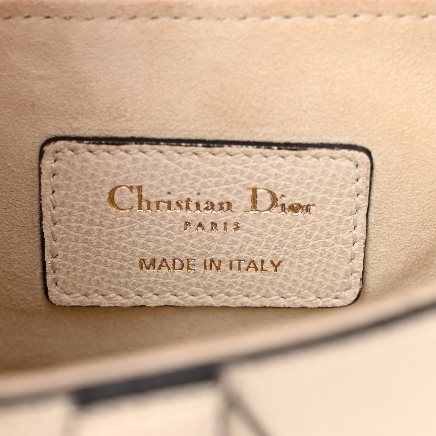 Christian Dior Grained Calfskin Mini Saddle Bag White 6 of 15