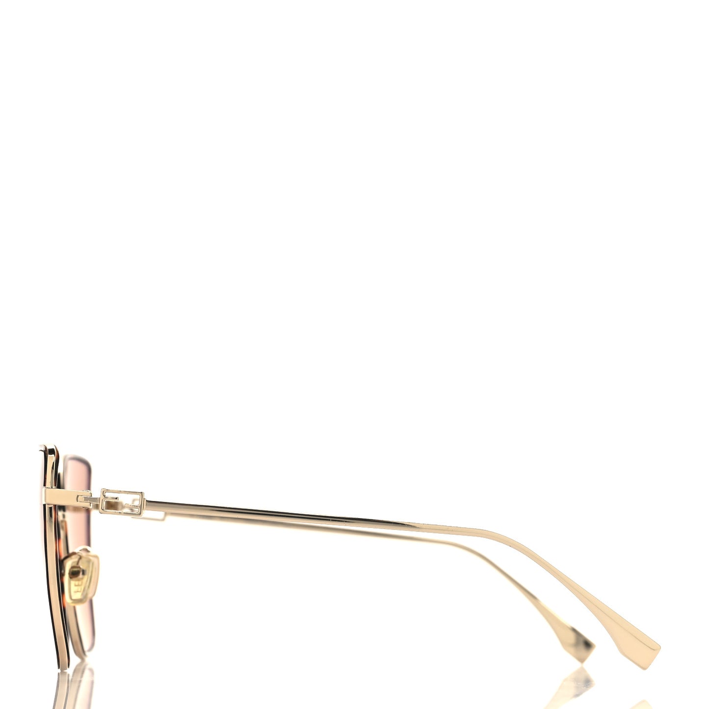 Metal Fendi Forever Sunglasses FE50012U Gold Brown