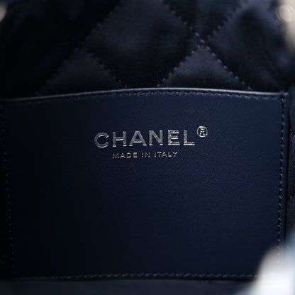 Chanel Denim Stitched Quilted Mini Chanel 22 Blue 6 of 11
