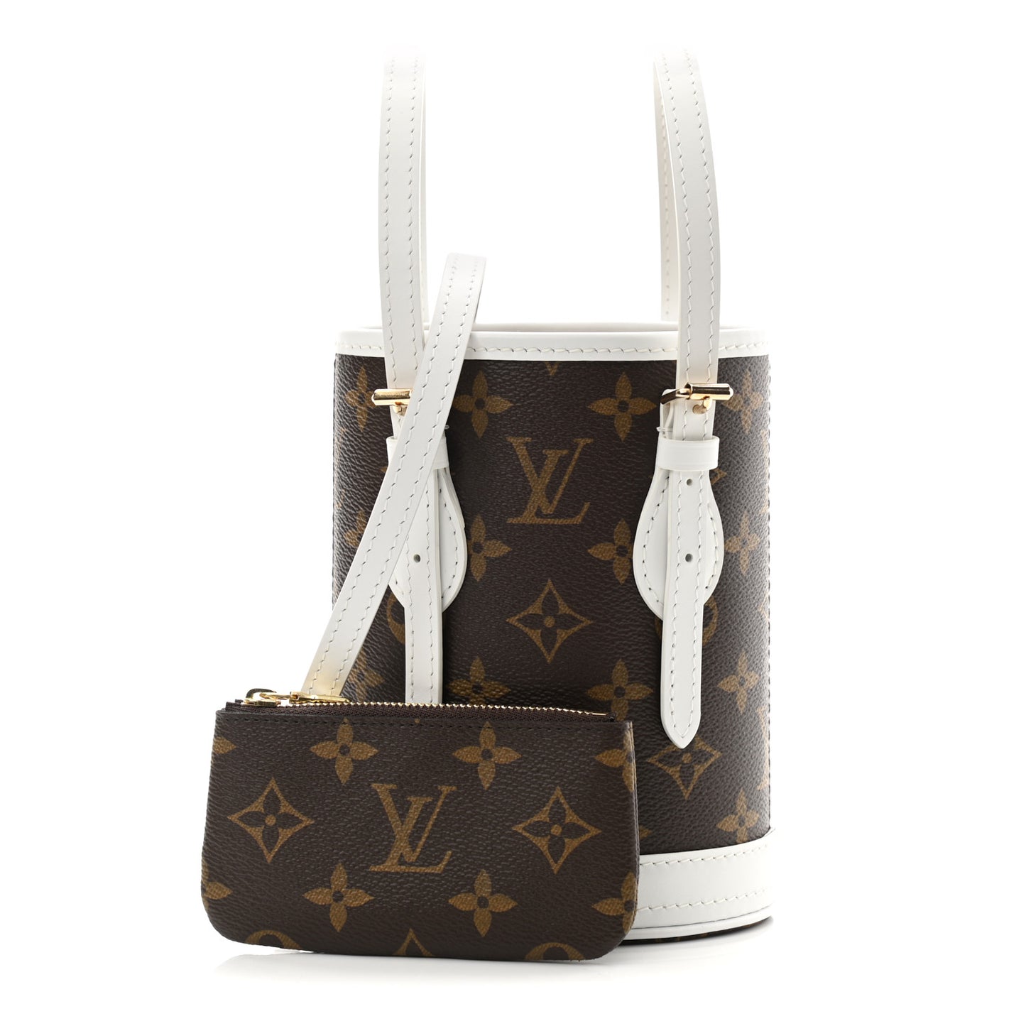 Monogram LV Match Nano Bucket Bag White