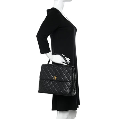 Chanel Caviar Quilted Jumbo Kelly Flap Black 2 of 11