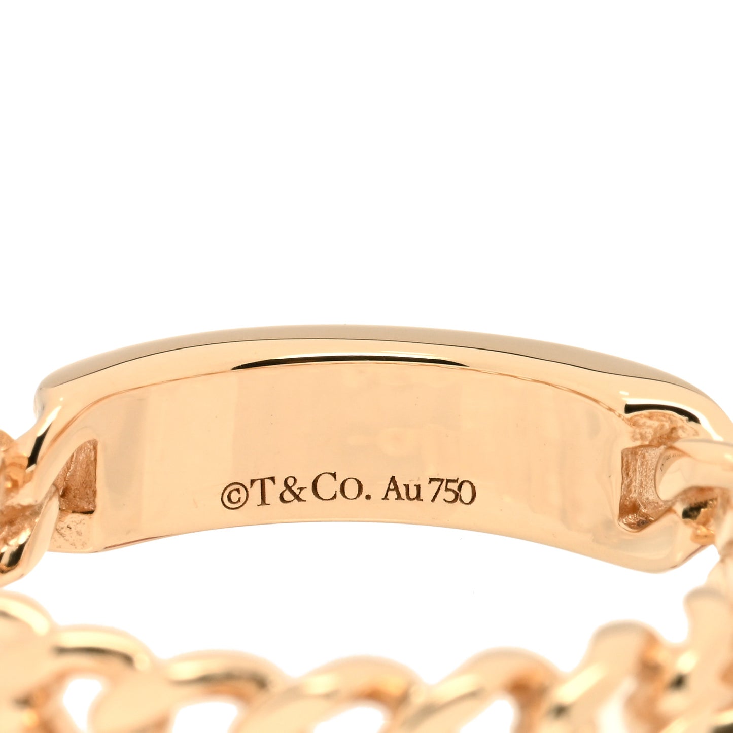 18K Rose Gold Diamond Micro Link Ring 47 4
