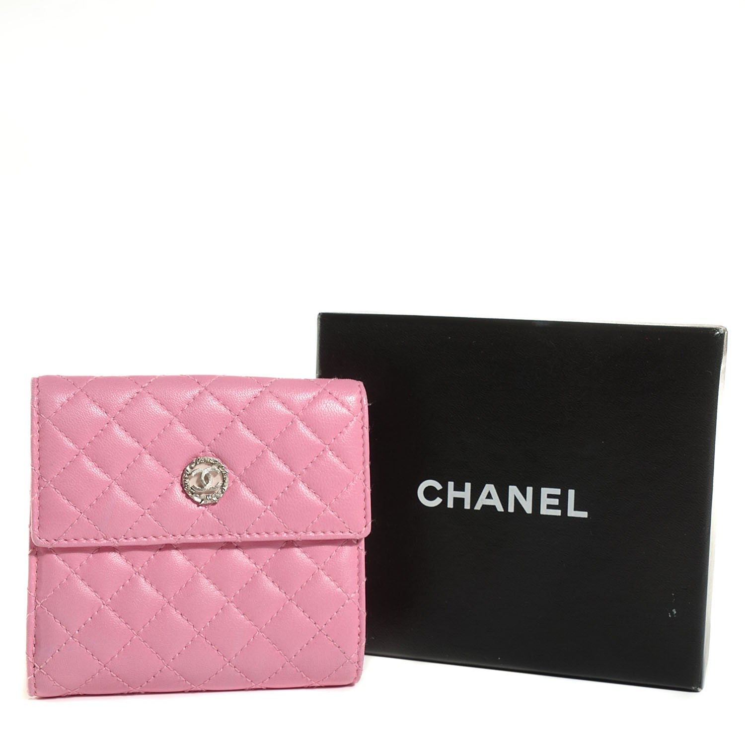 Chanel Lambskin Micro Quilted French Flap Wallet Pink 5 of 9