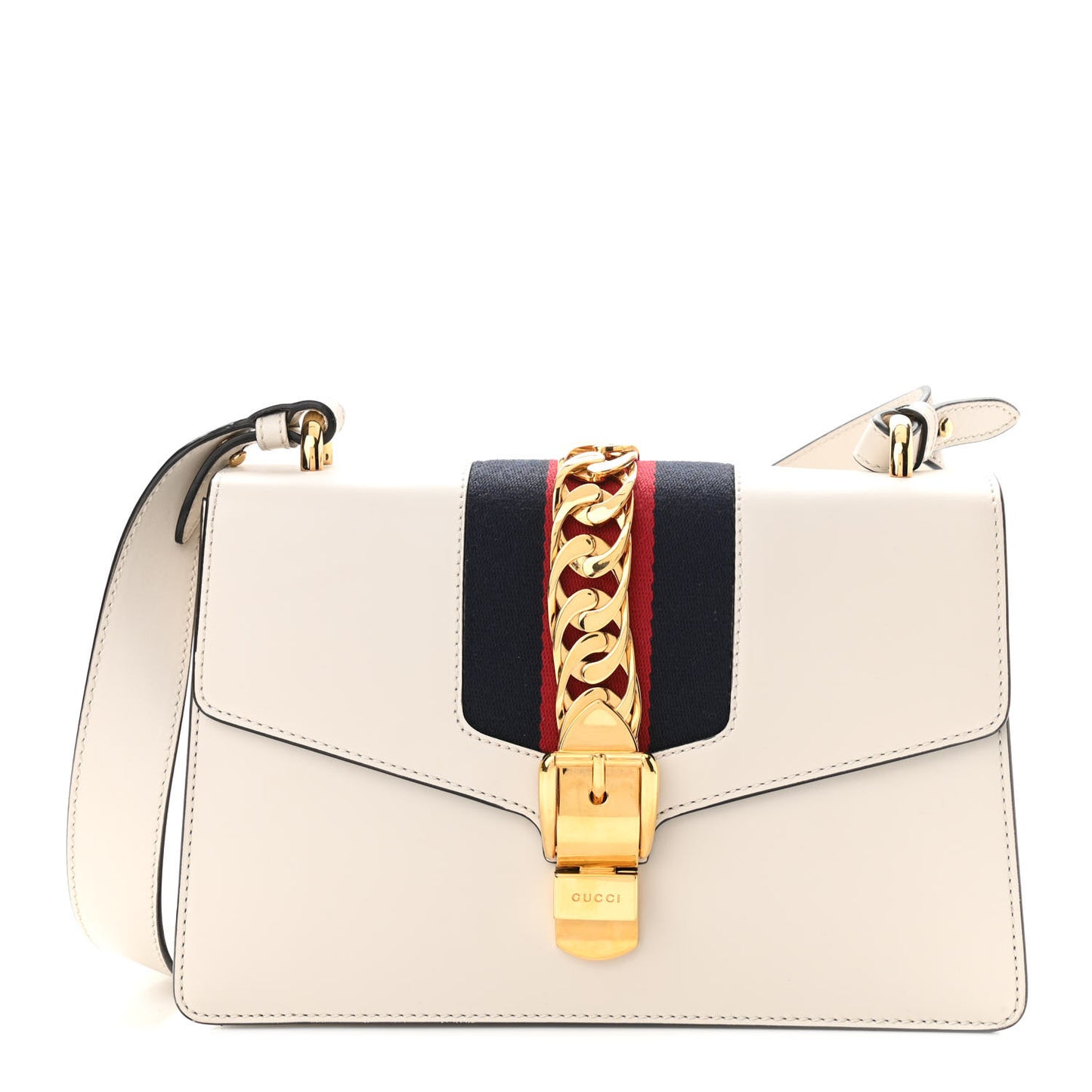 Calfskin Small Sylvie Shoulder Bag Off White