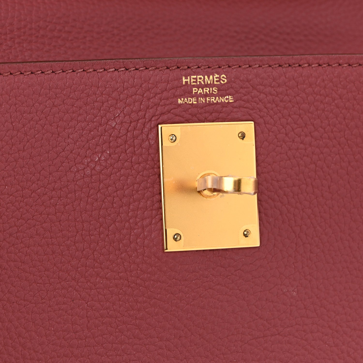 Hermes Togo Kelly Retourne 28 Rouge Grenat 7 of 11