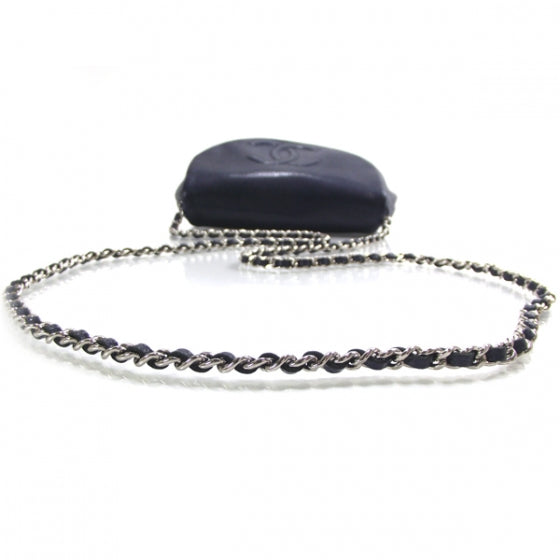 Chanel Caviar Half Moon Wallet On Chain Navy 5 of 11