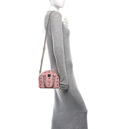 MCM Visetos Mini Half Moon Crossbody Bag Soft Pink 2 of 12