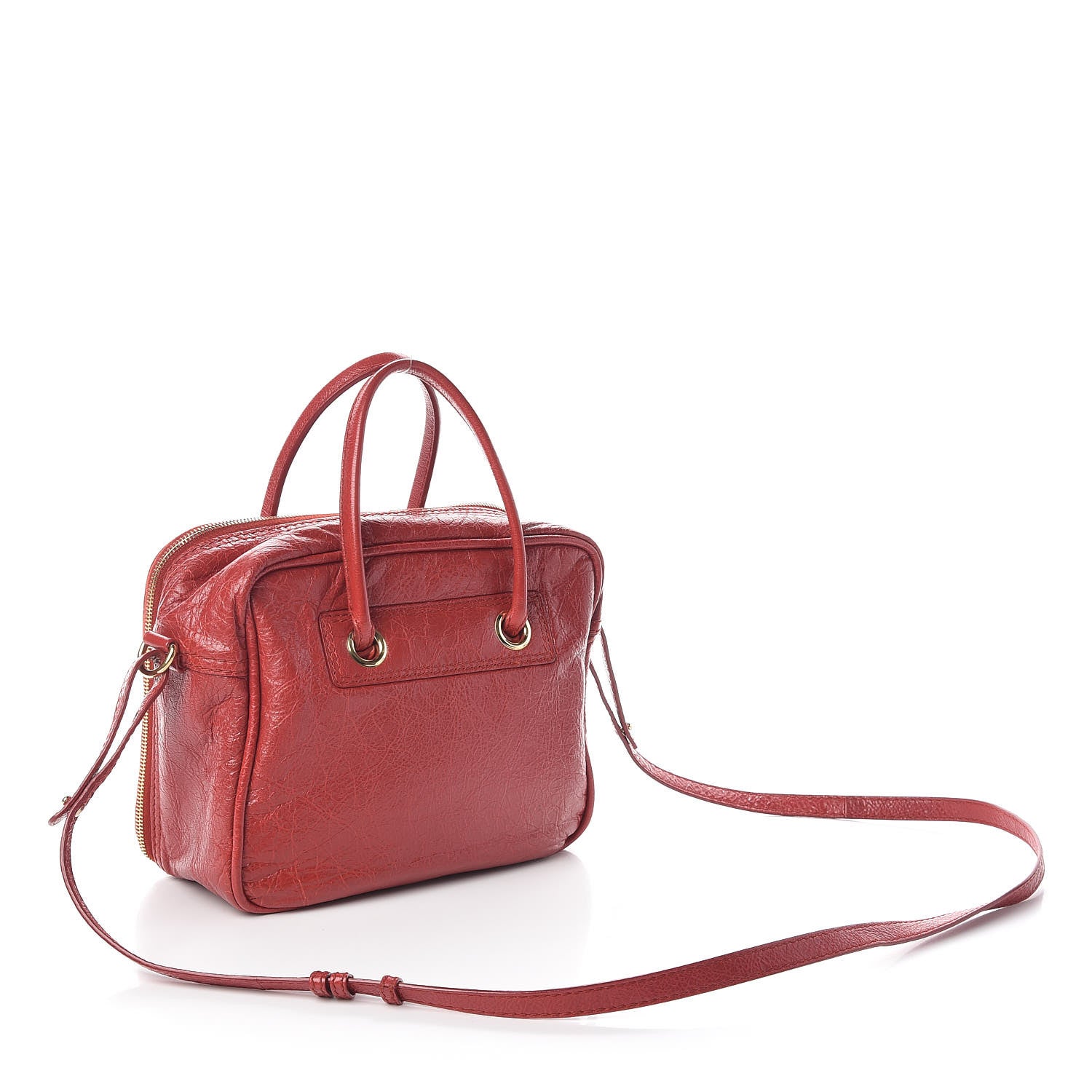Balenciaga Agneau S Blanket Square Tote Rouge Brique 3 of 9