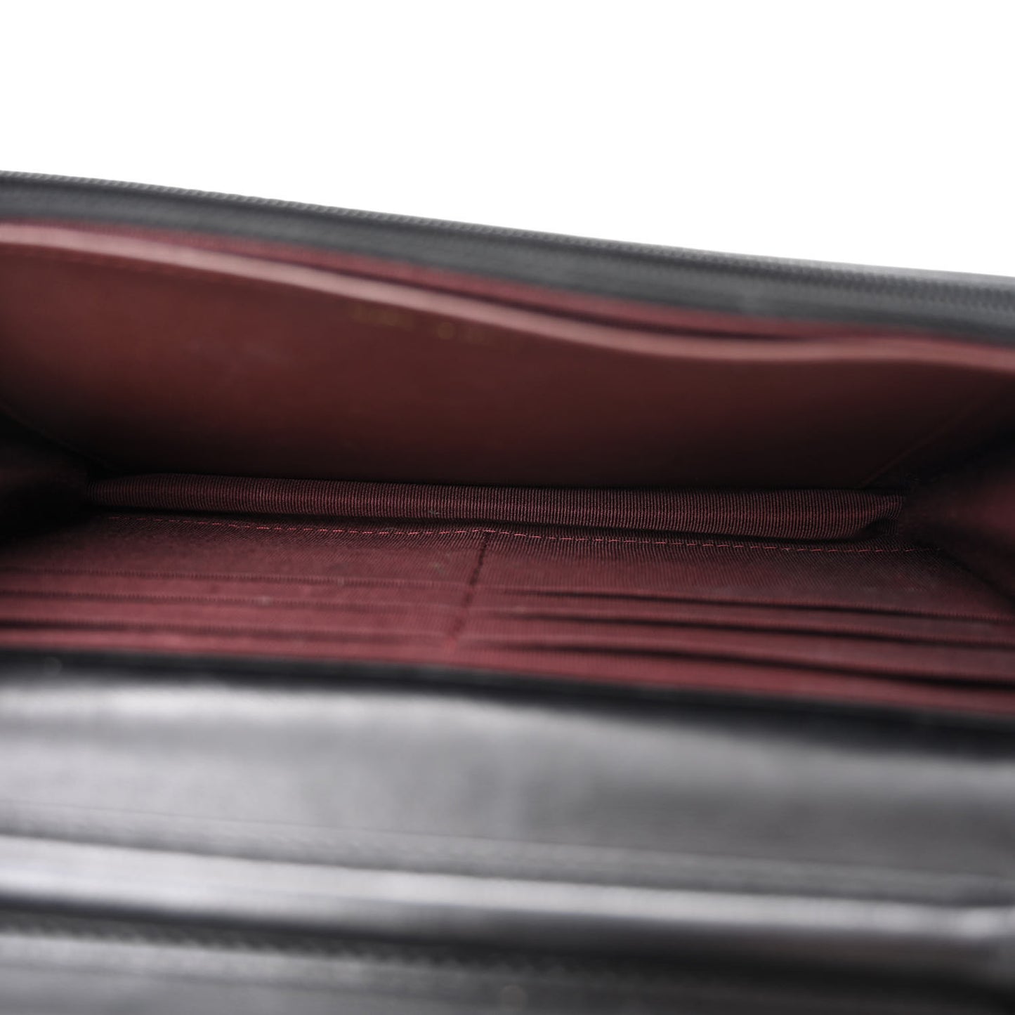 Lambskin Quilted Wallet On Chain WOC Black